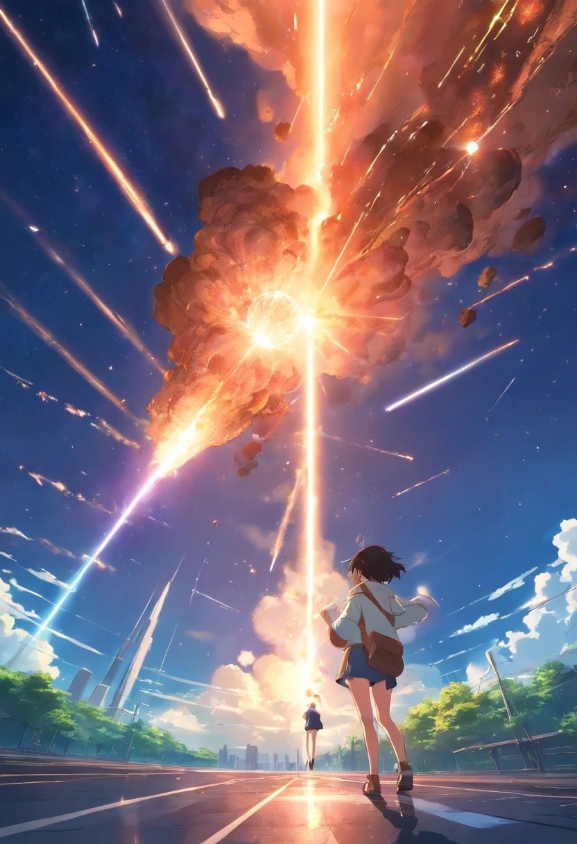 A meteorite hits Earth