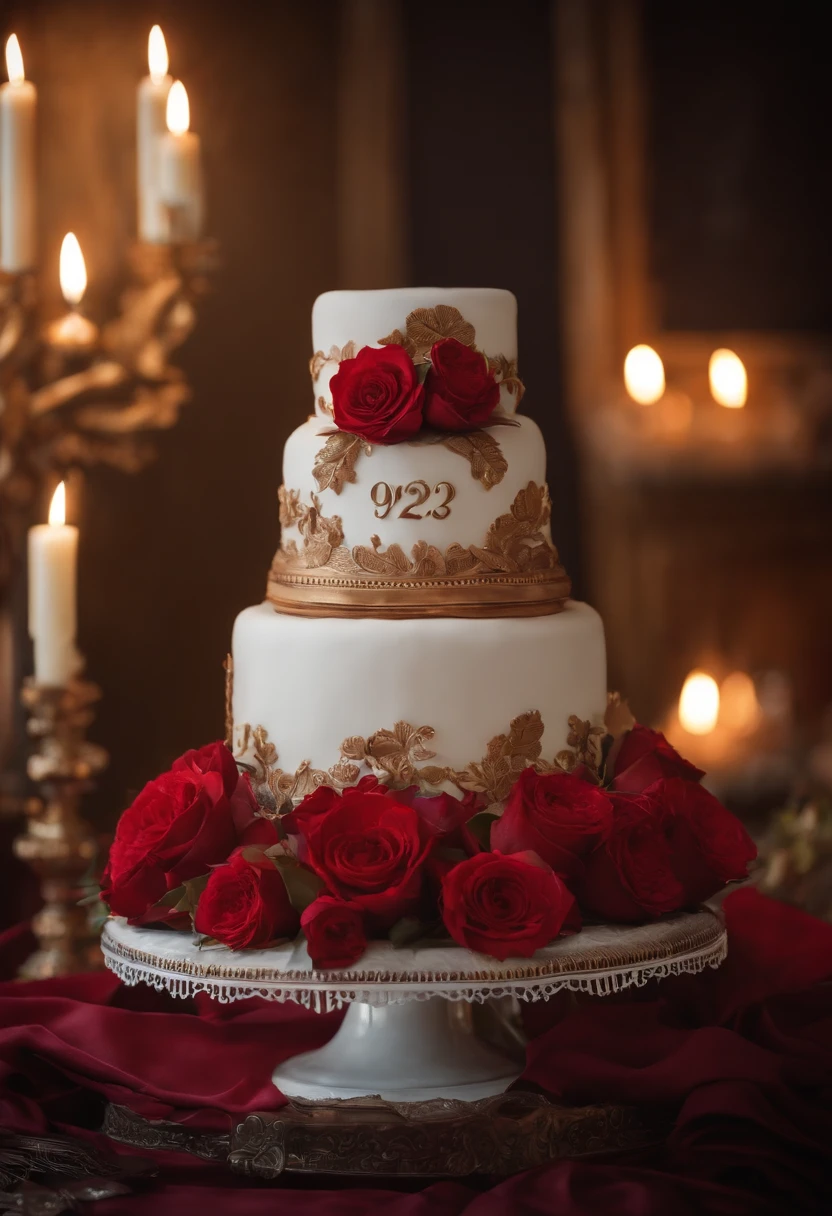 The cake has the number 923 written on it. The full text.