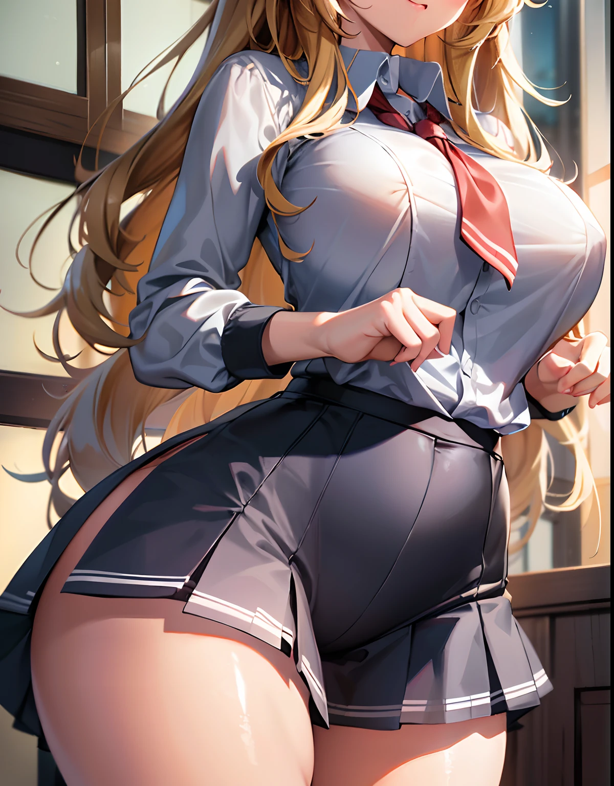 ((top-quality))、(An unparalleled masterpiece)、(The ultra -The high-definition)、hi-school girl、huge tit、Unraveling long blonde hair、length hair、Golden hair、Twisted eyes、long eyeslashes、Cute big in good style、undergarment、large boob、thighs thighs thighs thighs、anime styled、(barechested:1.53)、Big accent、Naughty anime style、Naughty thighs、Naughty thighs、smooth anime cg art、a hyperrealistic schoolgirl、A seductive anime girl、realistic schoolgirl、smooth anime cg art、an anime girl、Beautiful anime schoolgirl、Beautiful charming anime age girl、Naughty anime style、Photorealistic anime girl rendering、