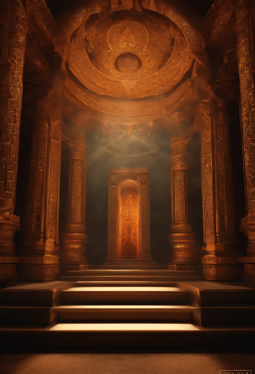 Create a room of a sacred shrine, Biomechanicals, estranho, assustador, mistic, Pesadelo, cores muito brilhantes, light particles, com luz brilhante, Mshiff, Arte do papel de parede, Papel de parede UHD