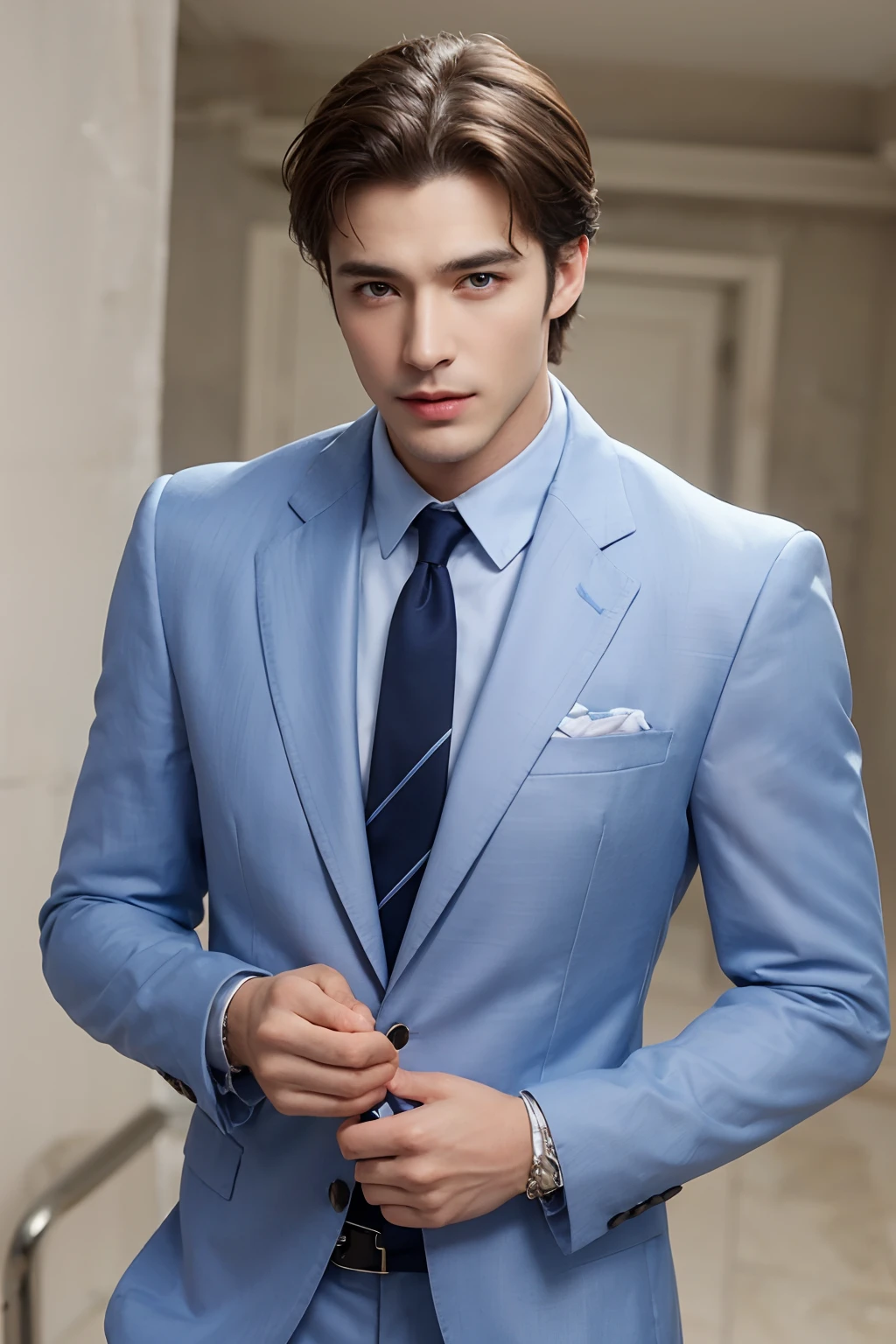 A man,primitive, Masterpiece, ultra fine photos, Best quality, Ultra-high resolution, Realistic, Sunny, full-body portraits, Amazing man, Dynamic posture, exquisite face, Vibrant eyes, Very detailed background, Detailed face, detailed tidy background, Gorgeous, High detail skin, Realistic skin details, Visible pores, Clear focus, volume fog, 8K UHD, Digital SLR, High quality, filmgrain, Fair skin, Realism,(((Handsome man:1.4)))
