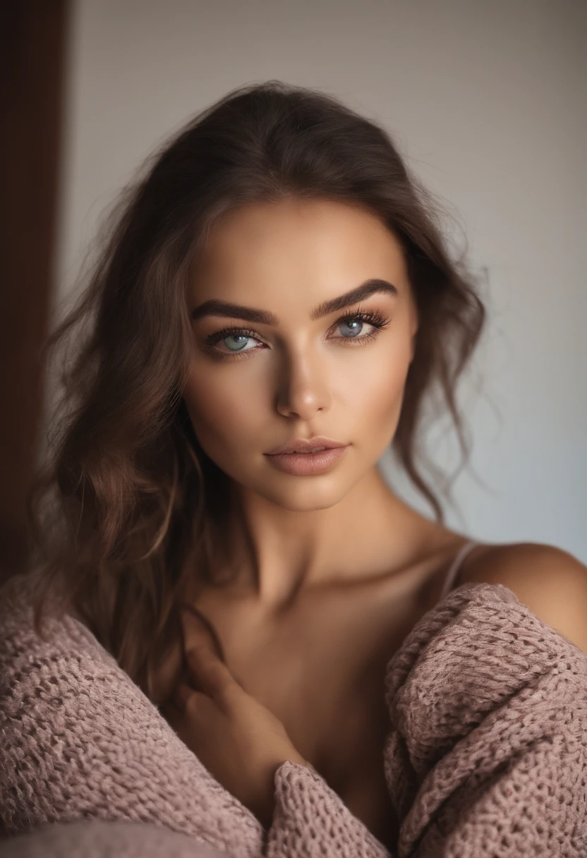 Femme arafed , fille sexey aux yeux bruns, Portrait Sophie Mudd, cheveux bruns et grands yeux, selfie of a young woman, Yeux de chambre, Violet Myers, sans maquillage, maquillage naturel, looking straight at camera, Visage avec Artgram, Maquillage subtil, Superbe photo du corps entier, dans la chambre, clivage, tits, ass, sexey, Sexe, levrette, position Sexee,