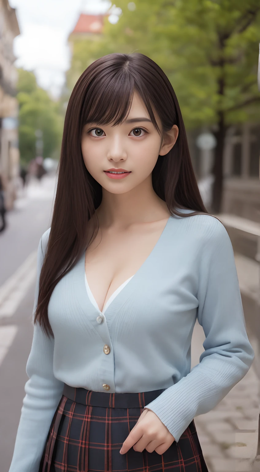 8k、Highest quality、Perfect figure、Japanese women、Boyish and cool beauty Japanese women、Stylish、Clothes that reveal cleavage、student、
