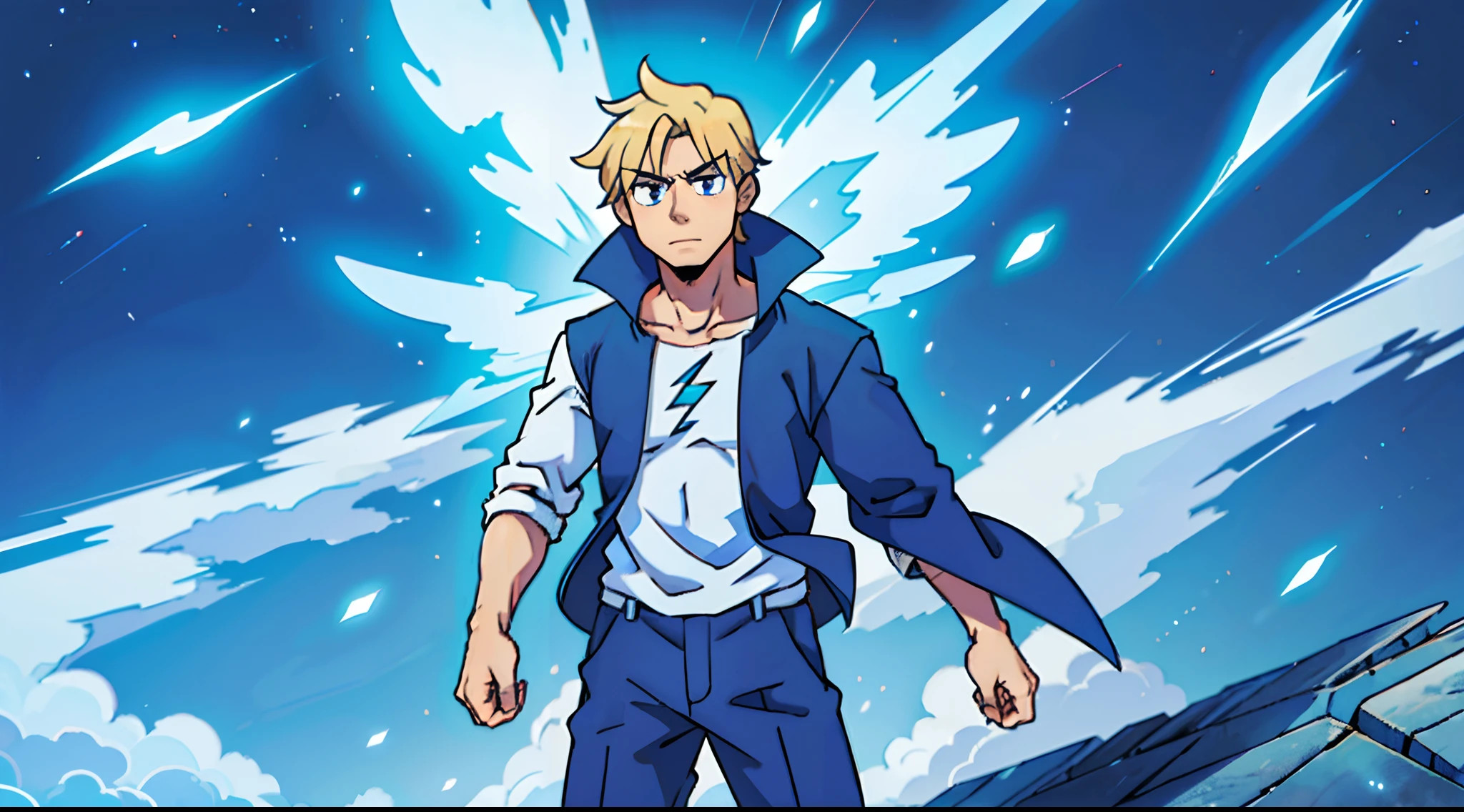 Perfect Men Anime Standing Pictures Flashy Clothes