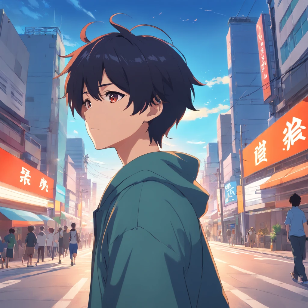 alta qualidade, Ultra Detalhado, homem com capuz preto, Face behind the camera,Head facing the camera, Ultra foto Realsisim, Olhos vermelhos, cabelos brancos, na estrada, Standing,Red nuerons running around the neck ,1:1 ,face ,anime boy face