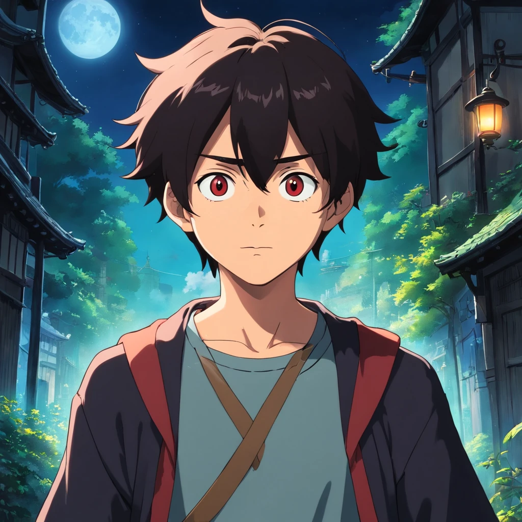 alta qualidade, Ultra Detalhado, homem com capuz preto, Face behind the camera,Head facing the camera, Ultra foto Realsisim, Olhos vermelhos, cabelos brancos, na estrada, Standing,Red nuerons running around the neck ,1:1 ,face ,anime boy face, black background,dark black background, dark background