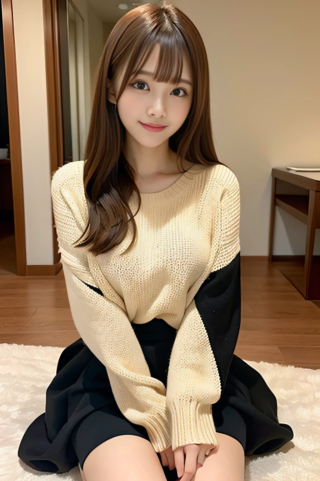 (8K, highest quality, masterpiece:1.2), (realistic, Photoreal:1.37),feet, super detailed, one girl, cute, solo, (stick out butt), ((bed)),(nose blush), (laughter:1.20), (closed mouth), beautiful and fine eyes, (hair length: 1.2), Floating hair NovaFrogStyle