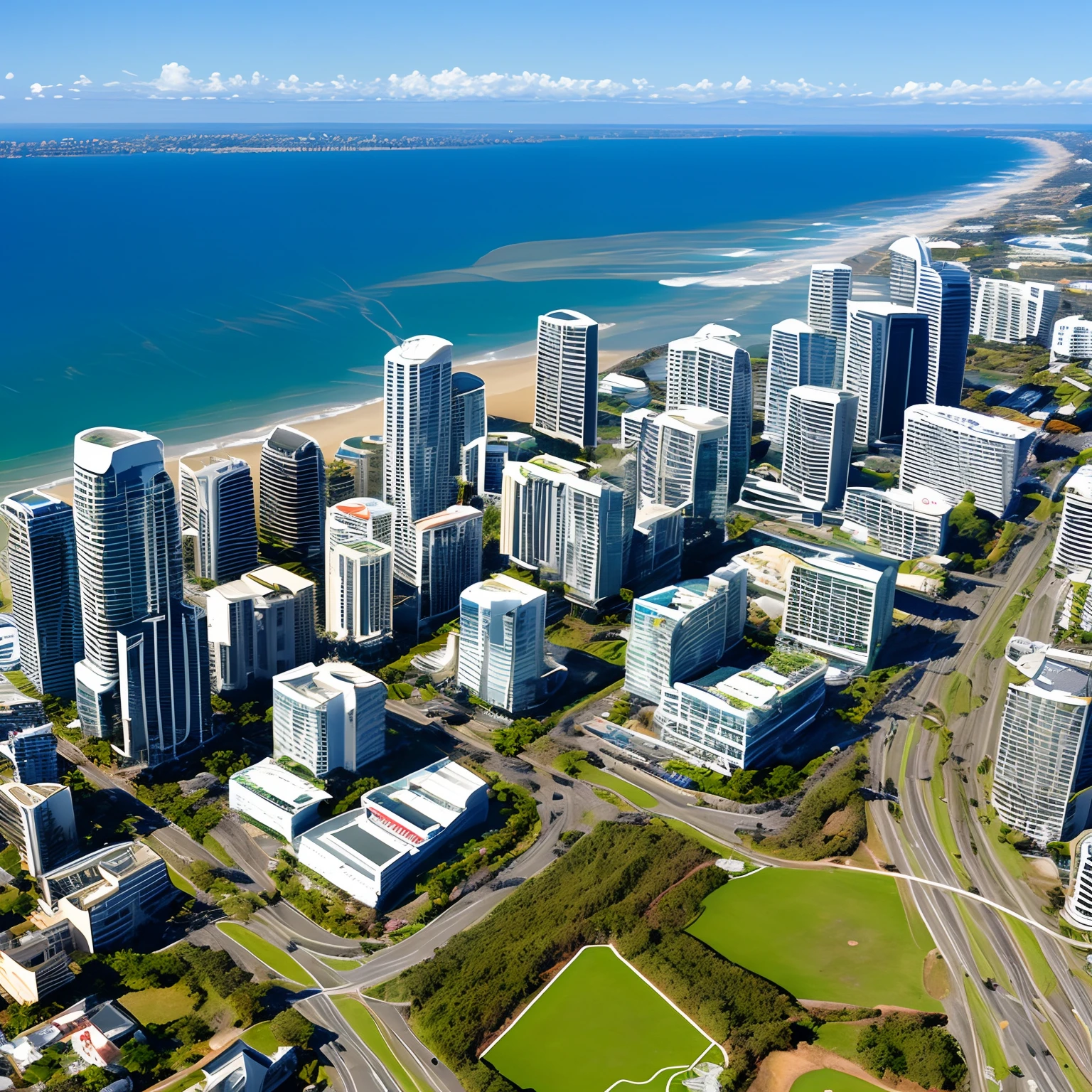 Capital City with beach coastline