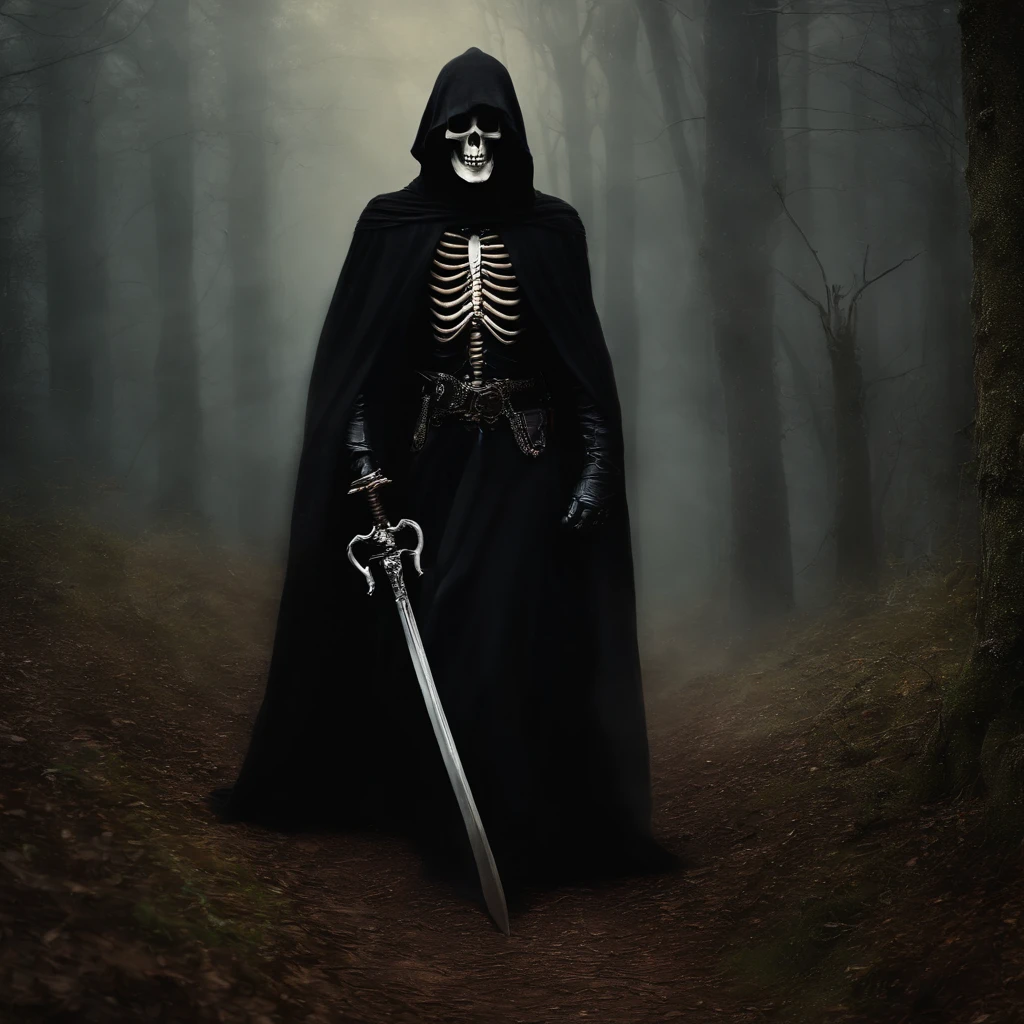 Es war einmal, In a dark and mysterious realm, Wo verlorene Seelen rastlos umherirrten, es gab ein furchterregendes Wesen, das als Dunkler Sensenmann bekannt war. This being was a male god of death, ein Skelett, das von einer schwarzen Kapuze bedeckt war, die sein Gesicht verbarg, except for his creepy skull.
The Grim Reaper was known for his ability, To manipulate the powers of death. He possessed a powerful artifact called the Portrait of the Old Necromancer, That gave him the ability to, die Untoten zu kontrollieren und wandernde Seelen zu beherrschen. With her black dress and flowing robe, He roamed the kingdom, Er brachte Angst und Schrecken mit sich, wohin er auch ging.