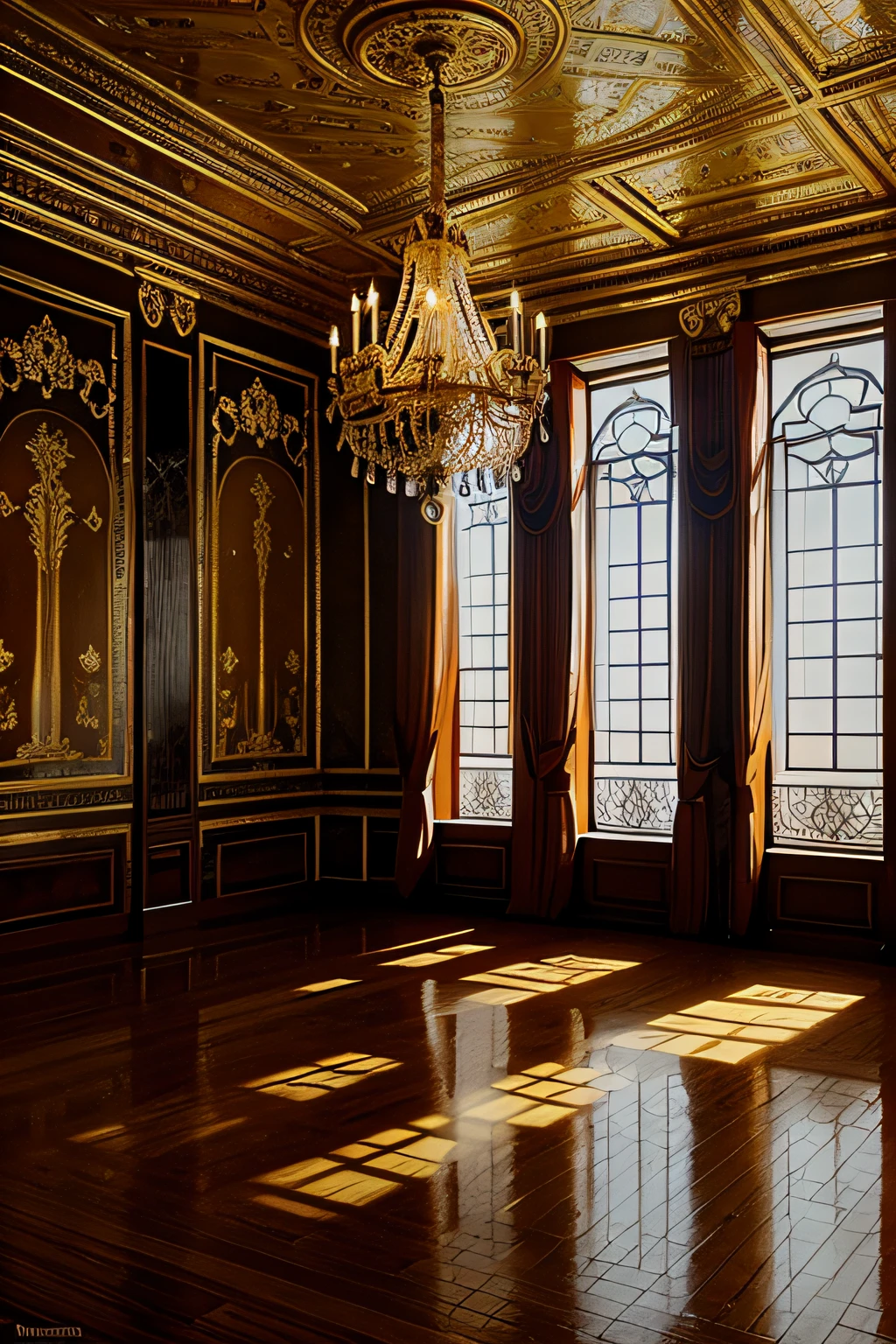 Palace Amber Room with Large Windows, Russian Style of Painting, inspired by Catherine the Great, Traditional Russian ink painting, Russian ink painting, Traditional Russian Painting, Traditional Russian art, inspired by Catherine the Great, russian landscape, Russian ink painting, Russian Painting, Based on a Russian folk tale, inspired by Catherine the Great