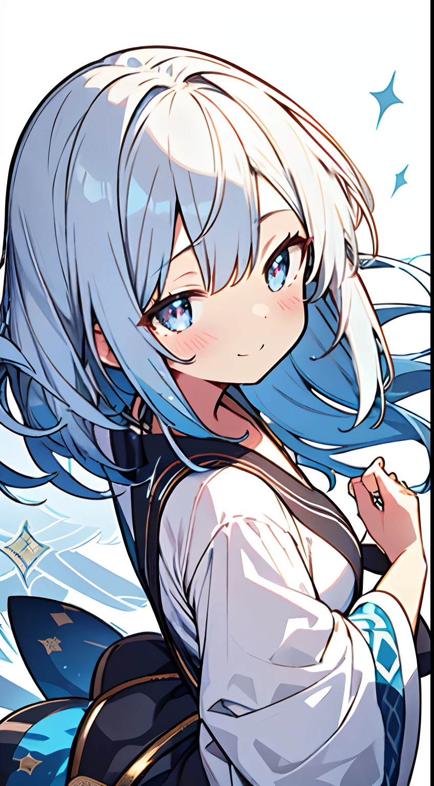 masutepiece, Best Quality,Illustration, Wallpaper, ultra -detail, Absurd beauty, 1beautiful girl、Glitter and big eyes、Hair fluttering in the wind、♡、Smaller head、miscievous smile