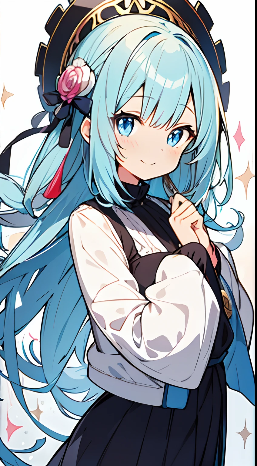 masutepiece, Best Quality,Illustration, Wallpaper, ultra -detail, Absurd beauty, 1beautiful girl、Glitter and big eyes、Hair fluttering in the wind、♡、Smaller head、miscievous smile
