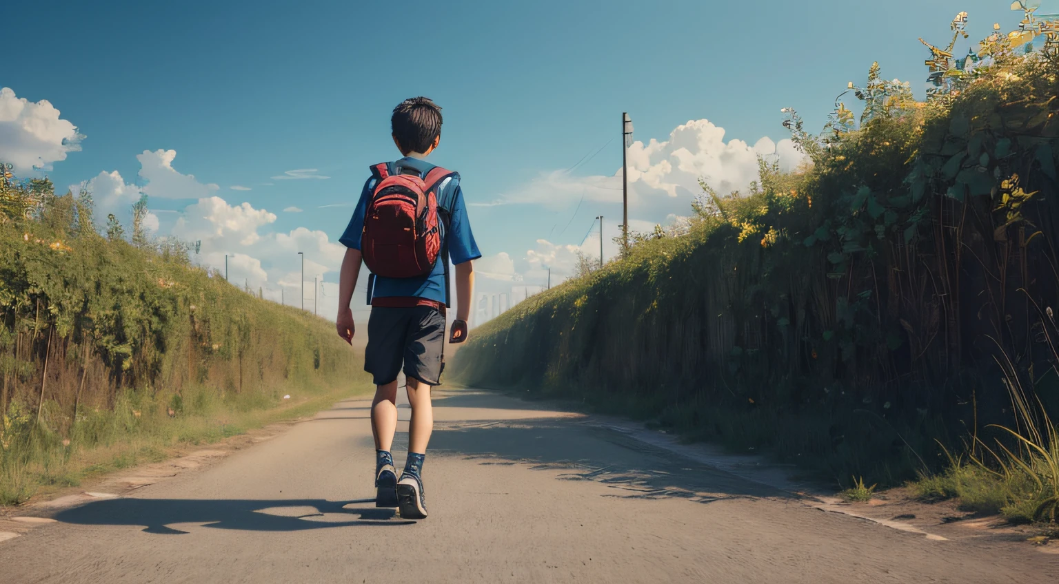 close up image of a boy walking determinedly towards his goal, without worrying about distractions, ((masterpiece)), ((best quality))), ((ultra-detailed)), UHD, 8K, ((high resolution))), ((illustration)), ((realistic)),