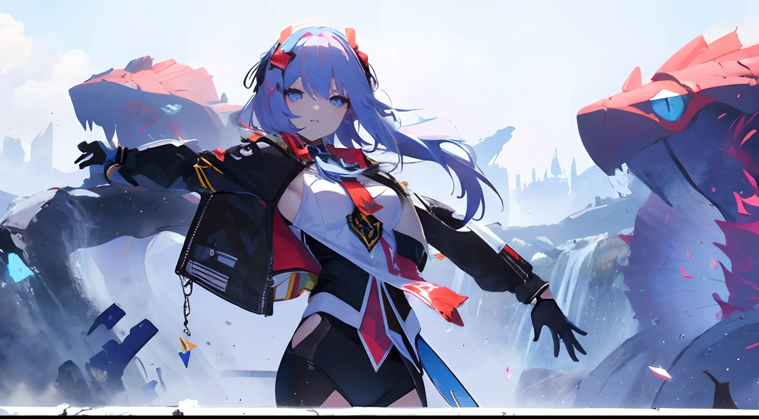Illustration, UHD, retina, masterpiece, accurate, anatomically correct, super detail, high details, high quality, award winning, best quality, highres, good anatomy, 1080P, HD, 4K, 8k, 16k, 1girl, dynamic pose, androgynous, detailed eyes, detailed clothes, detailed hair, rendering, strands of hair, cute waifu, new hololive vtuber concept