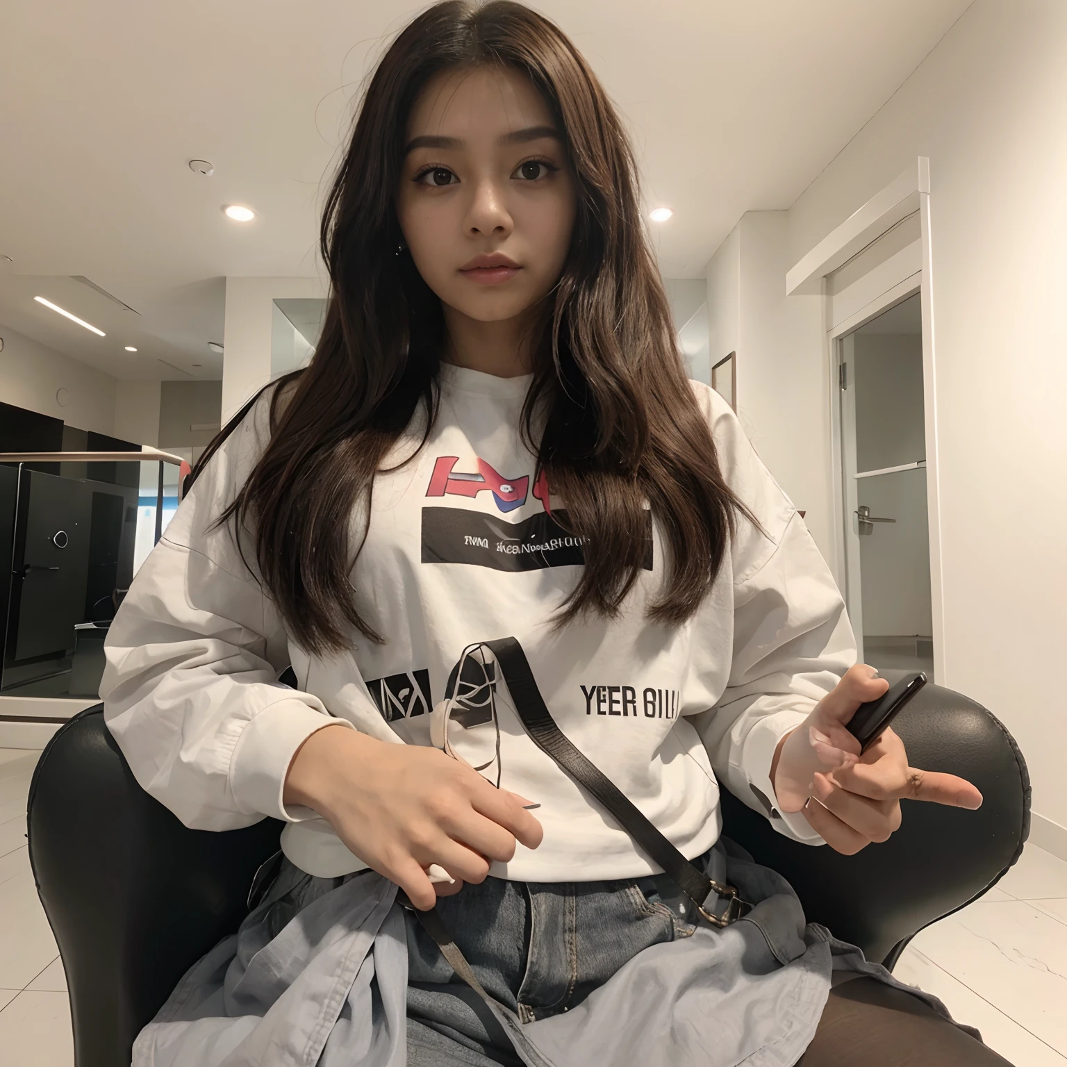 Yeji de Itzy flequillo, Yeji cabello obscuro, Yeji de Itzy rostro