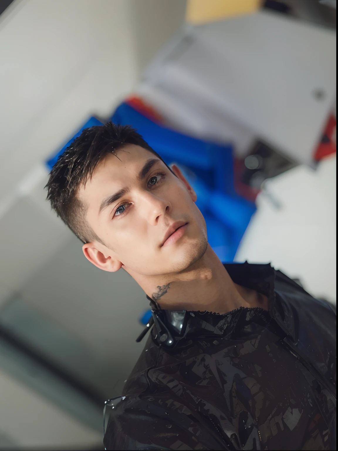 Cyberpunk handsome boy ulta realistic with glass,--v 4