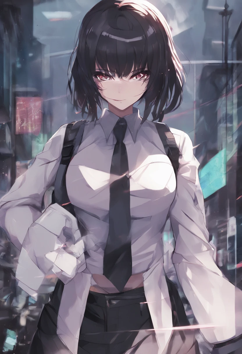 A dark-haired femele 校服 Chainsaw Man Style Asa Mitaka