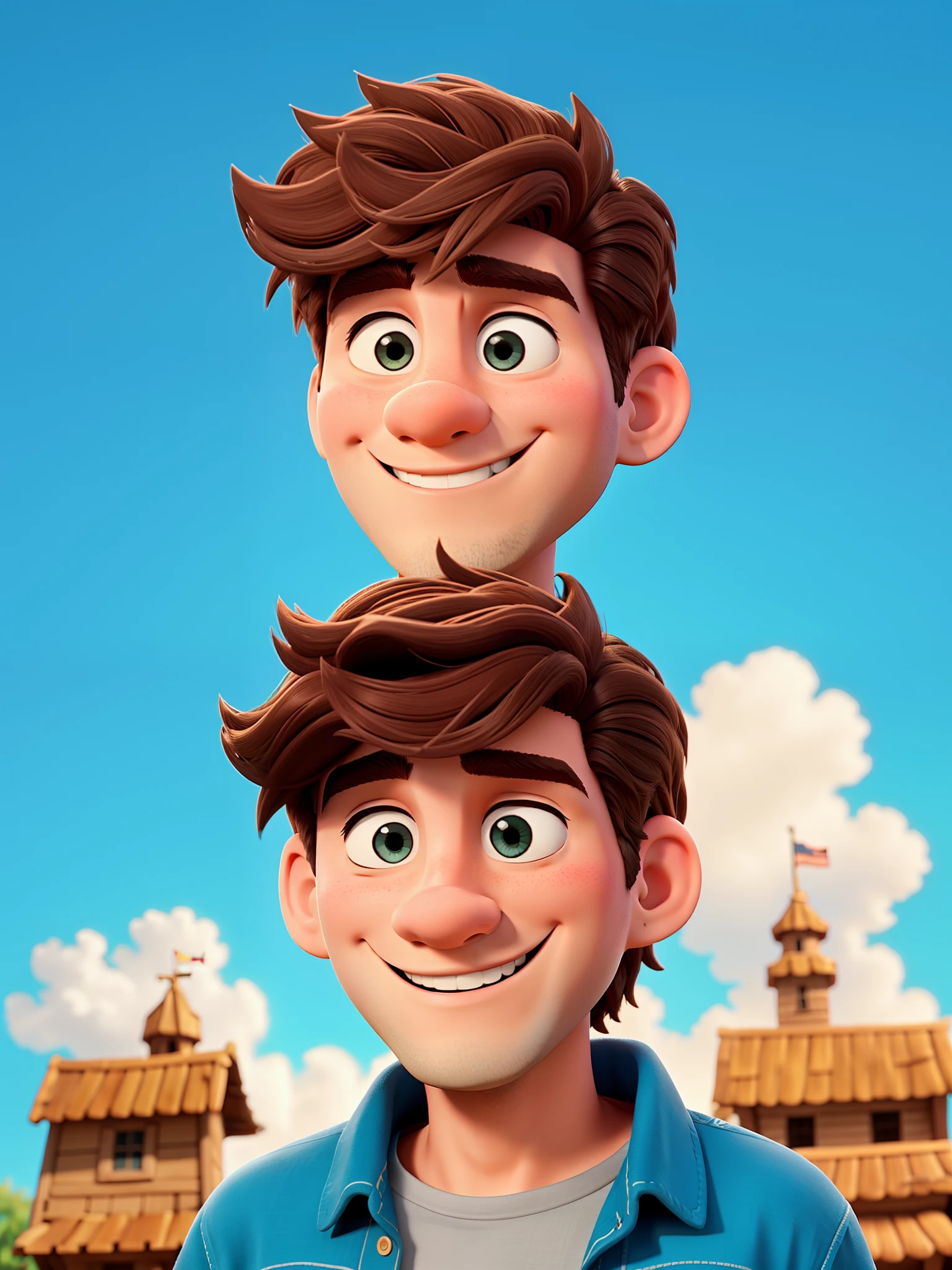 of a guy,Disney style,Headshot