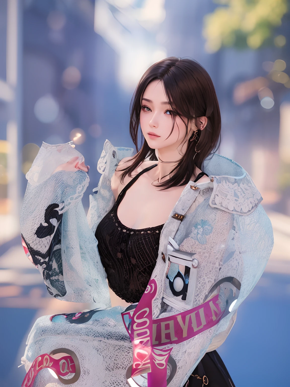 masterpiece, best quality, high quality, high definition, high quality texture, high quality shadow, high detail, beautiful detailed, fine detailed, extremely detailed , detailed texture, colorful , delicate, cinematic light, side light, Lens Flare, Ray Tracing, detailed beautiful delicate eyes, dont change object, dont change face, beautiful makeup