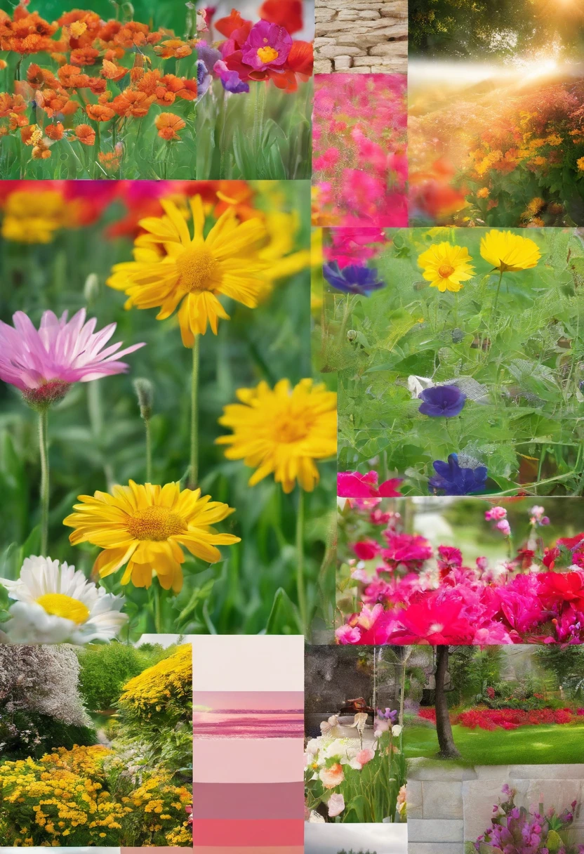 Real photos, photography, 65° viewing angle, real light and shadow, outdoor, close-up, lawn, sunny day, simple background, flowers, trees, realistic details, 8K high-definition pictures, circular platform::2,