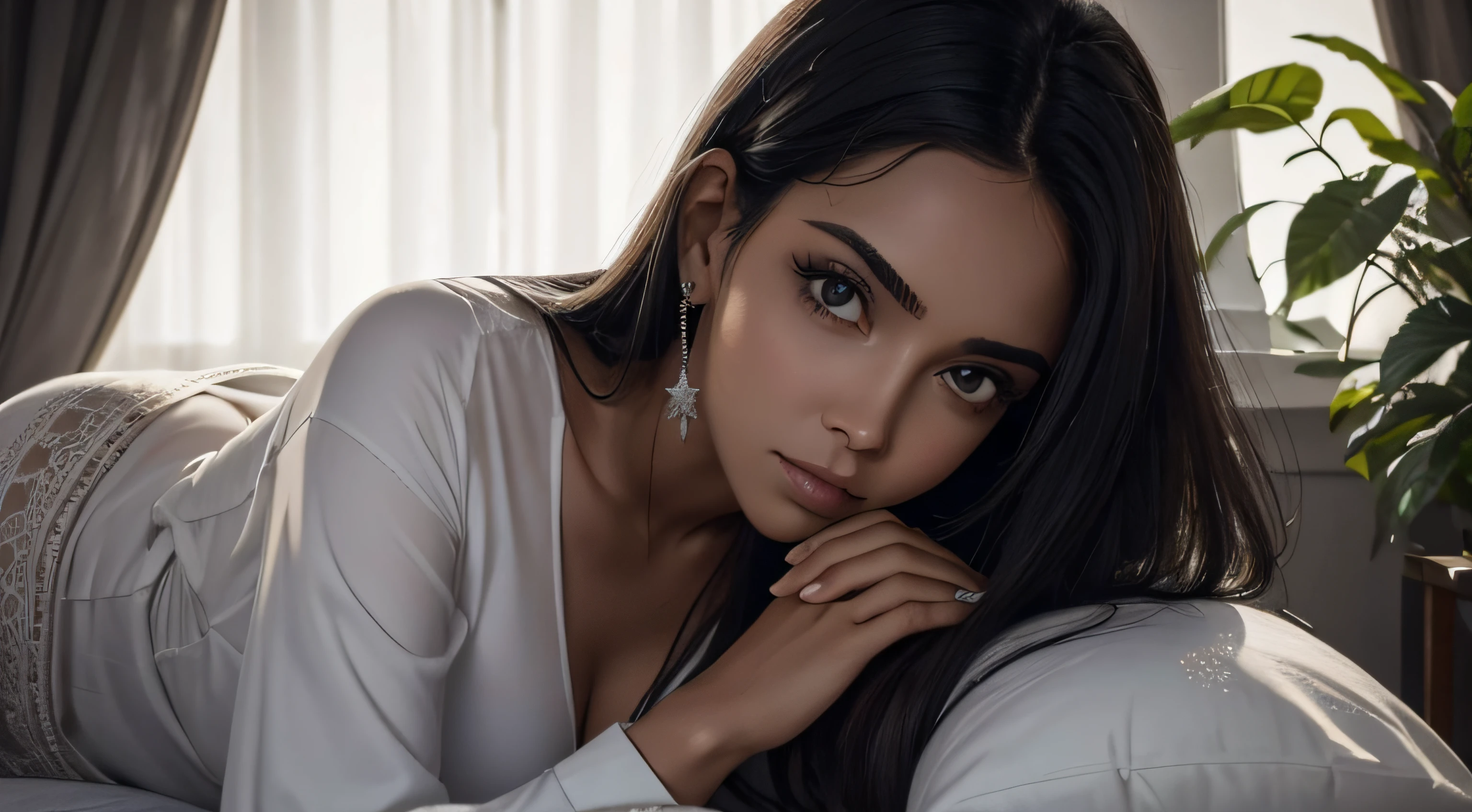 Dama de Preto, she's a beautiful woman, seus cabelos pretos e longos se confundem com seu vestido preto, seu vestido preto se confunde com sua sombra escura, Her milk-white skin leaves her with an air of mystery, fino, Arched eyebrows give a feeling of ethereal, olhos pretos como uma noite estrelada cheia de melancolia, seu corpo esguio, White hands and thin fingers look so fragile, She's kind, She's death coming to everyone, It doesn't discriminate against anyone, ela vem buscar a todos de forma igual. Ela caminha pela noite estrelada a procura da almas que almejam o merecido descanso.