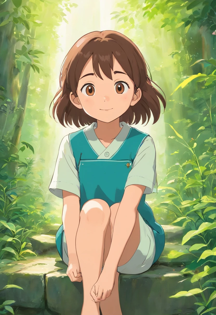 A very adorable girl . A cena deve irradiar uma atmosfera curativa e reconfortante, possivelmente situado em um ambiente luminoso e acolhedor, with soothing background colors to enhance the soothing feeling. The girl should have a cheerful and loving expression, e a CAMISA ESCRITO APAE. Geral, The image should convey a sense of happiness and love, resembling a comforting and therapeutic moment.