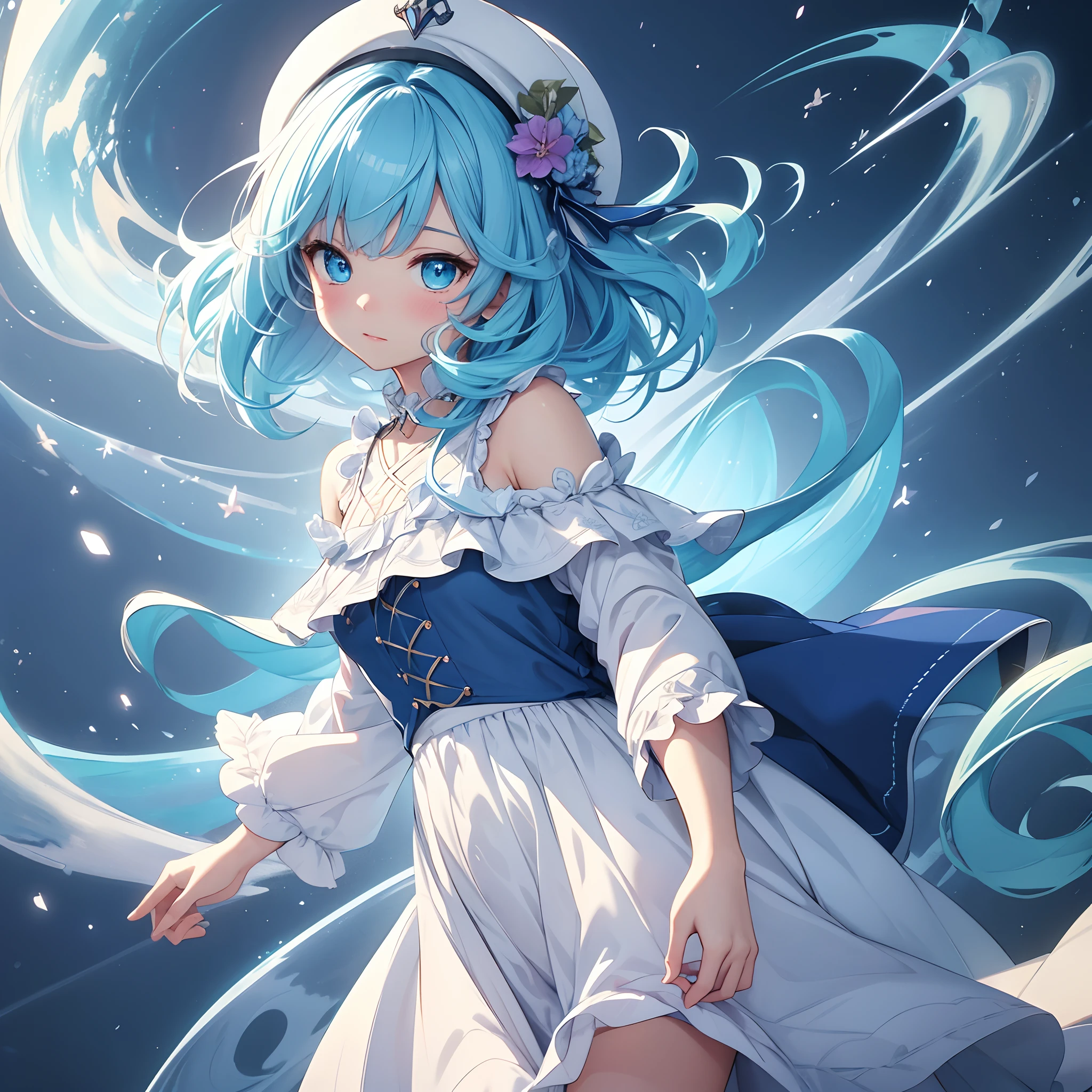 girl、Jellyfish hat、Iridescent Jellyfish、Transparent