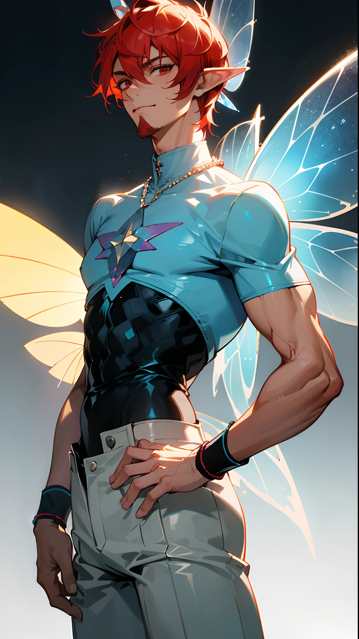 ((A male innocent blond young adult male pixie with huge sagging manly pecs and colorful wings is wearing colorful mini glittery colorful pixie tight dress he feels horny and his cock is getting erect and he is taking heavy breaths as he does so)), (the setting is a beautiful pixie magical village in a woods nearby lake with fireflies around), (yaoi), (yaoi hentai), orgasm, (penis line),