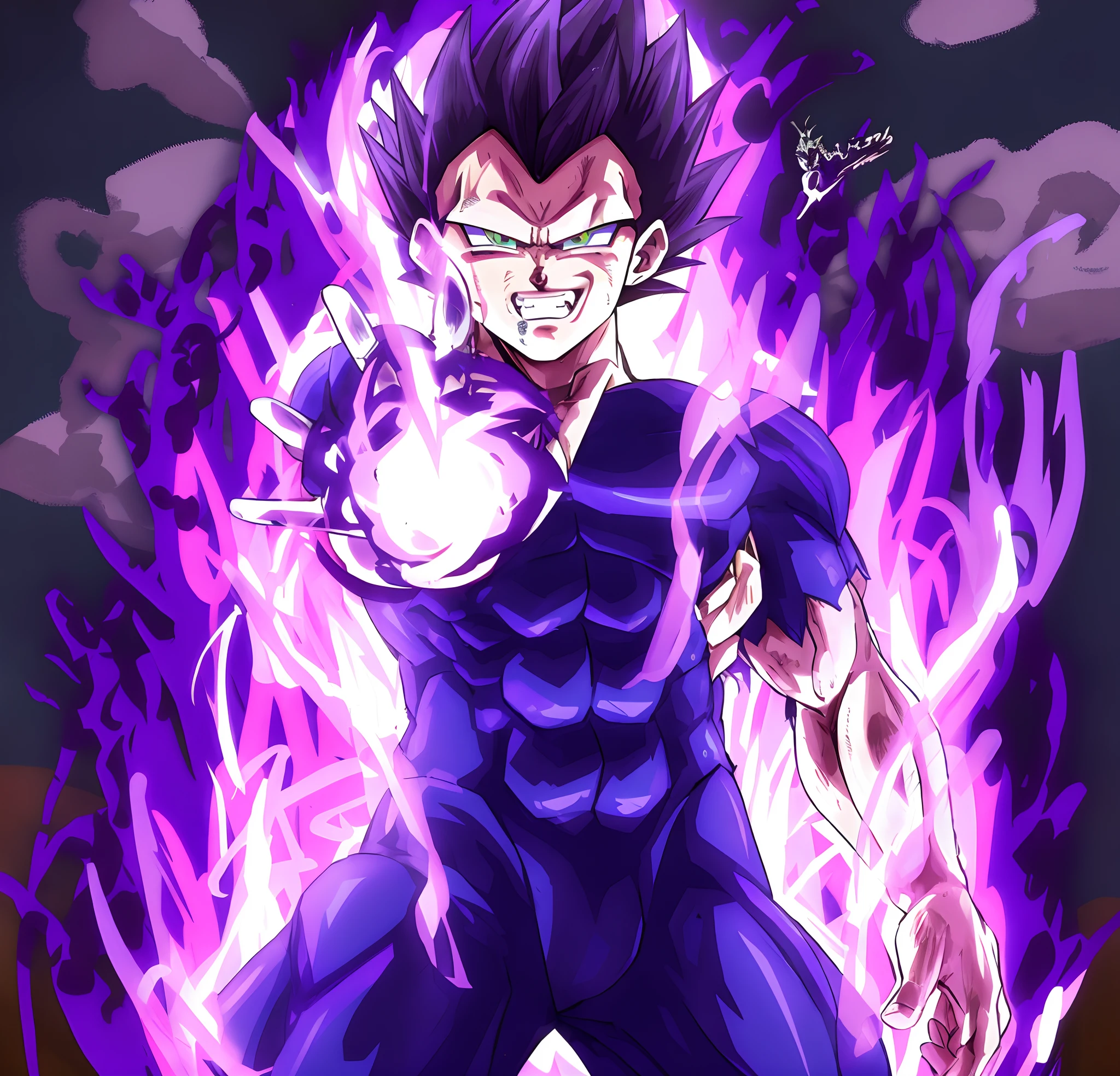 Dragon Ball Gohan pelo - Dragon - Ball, prince vegeta, Vegeta, with vegeta head hair, transformando-se em sua forma final, badass anime 8 k, fan art, super saiyajin azul, super saiyajin, Poderes de fogo azul, vibrant fan art, indo super saiyajin, Ultra instinto, simetria!! Retrato de Akuma, human and dragon fusion