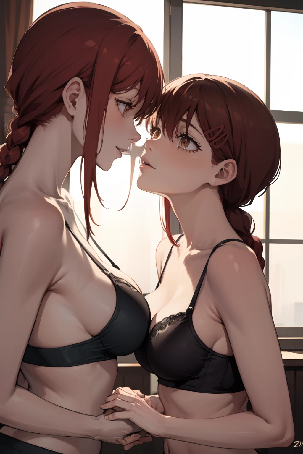 red hair, braided hair, red colored hair