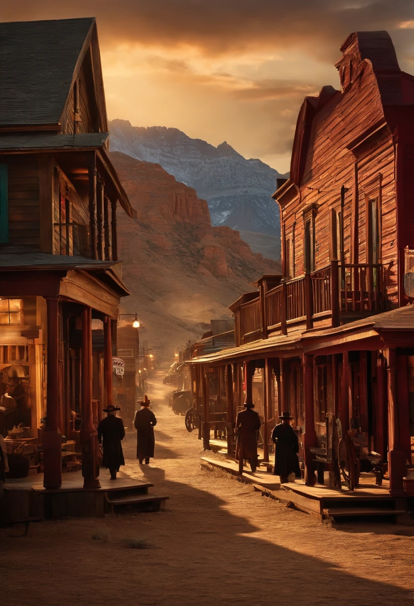 western town in the 1800s