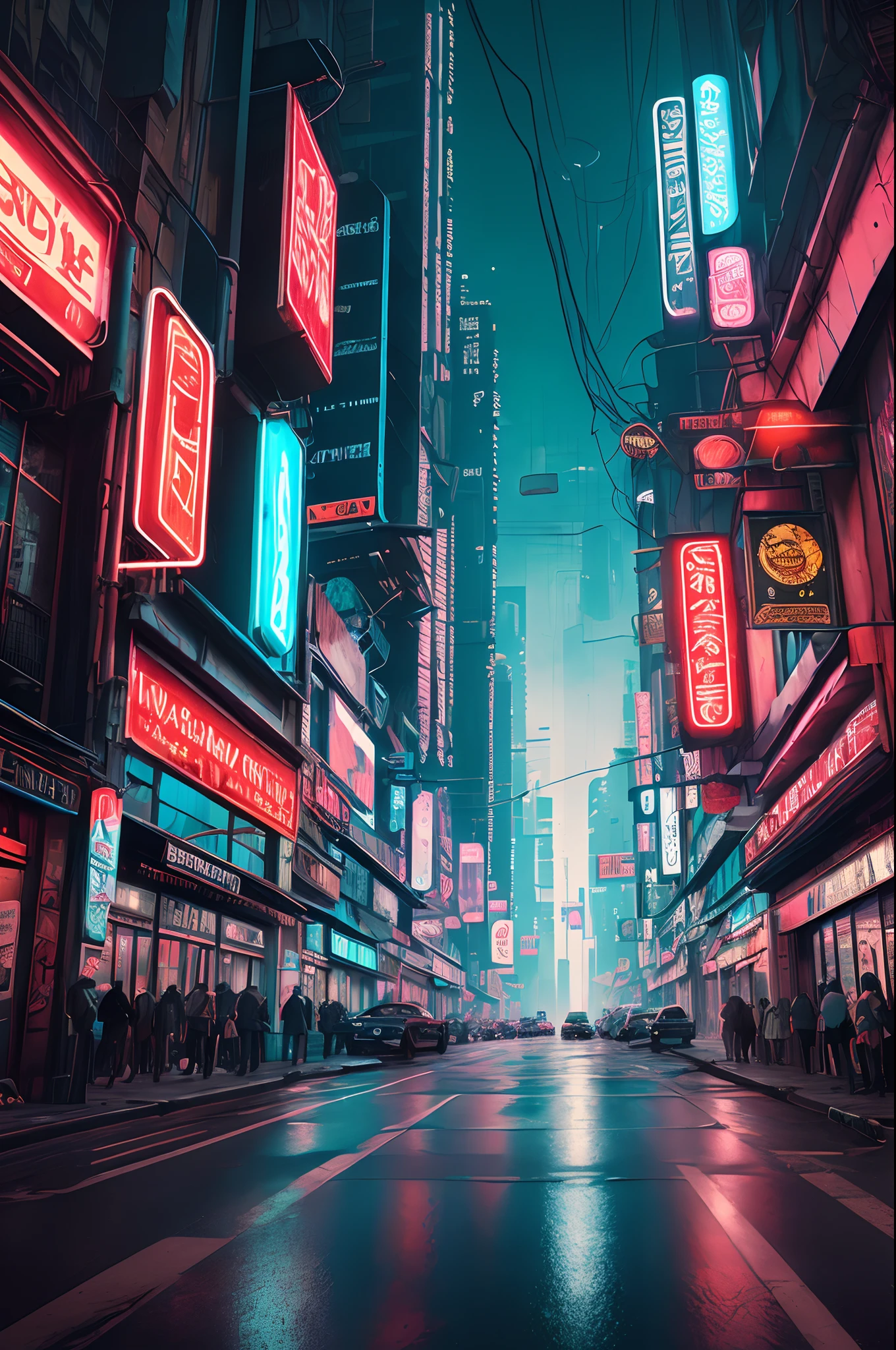 a cyberpunk city, neon, dramatic light, cinematic, ((masterpiece)), realistic, ultra high ress, set in noon, (detail), best quality, intricate details, depth of field, RAW photo