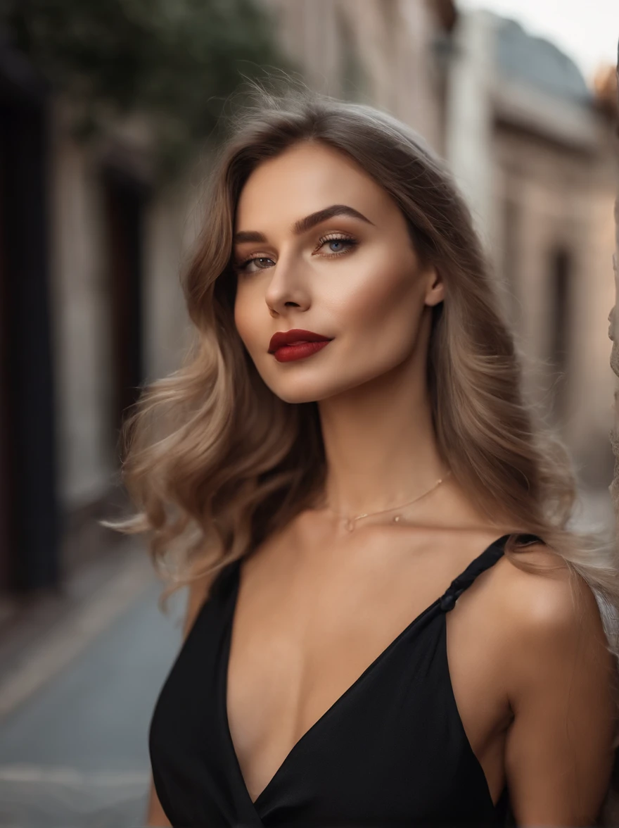 araffe woman in black top and grey pants taking a selfie, instagram model, anna nikonova aka newmilky, 2 4 year old female model, profile image, style of julia razumova, dasha taran, angelina stroganova, viktoria gavrilenko, tight outfit, anastasia ovchinnikova, ekaterina. right hand above head