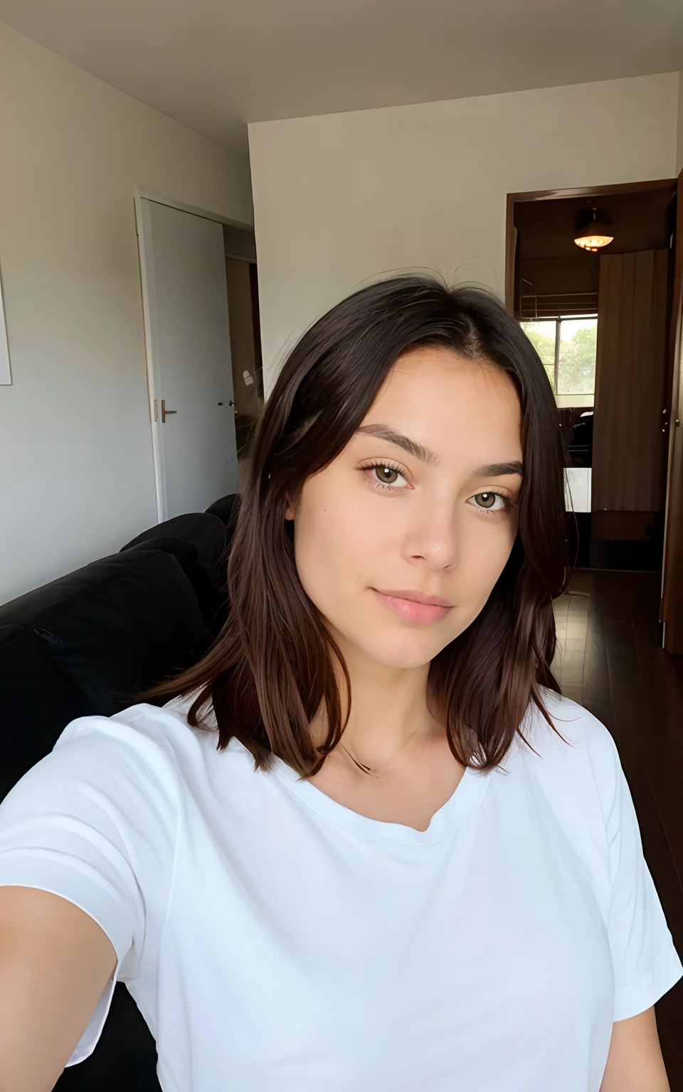 Medium quality, selfie, at home, simple