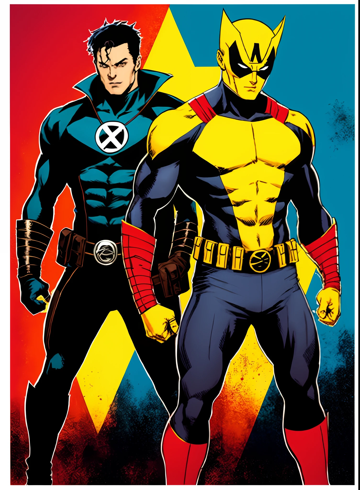 Havok, xmen, full body, black, blue power, alex summers
