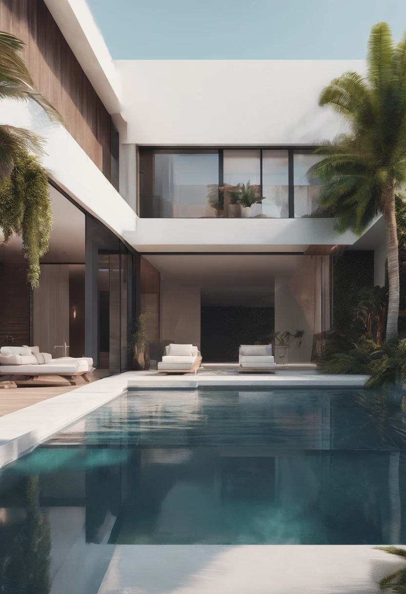 masion with a pool, cinematic, professional photography, advertising photography, intricate details, hyper-detailed, ultra realistic, 8K UHD