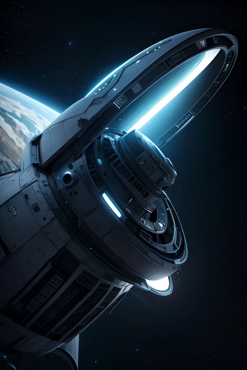 (alien spaceship ), (galaxy background ), soft lighting, 8K, octal render, render, super realistic