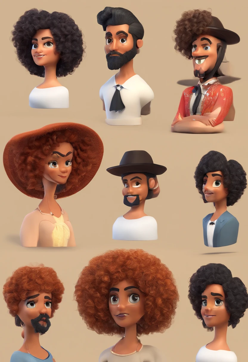 grupo de mariachi vestidos para o dia de los muertos composto exatamente  por: um homem de cabelo curto; um homem de cabelo preto liso e medio e barba; um homem de cabelo e barba grandes lisos e castanhos; A man with medium curly hair and a beard; uma mulher com cabelo preto cortado em french bob; uma mulher de cabelo castanho escuro e ondulado. todoa tem a mesma idade e sao jovens. Nao ha mais pessoas na foto alem dos 7 mariachis