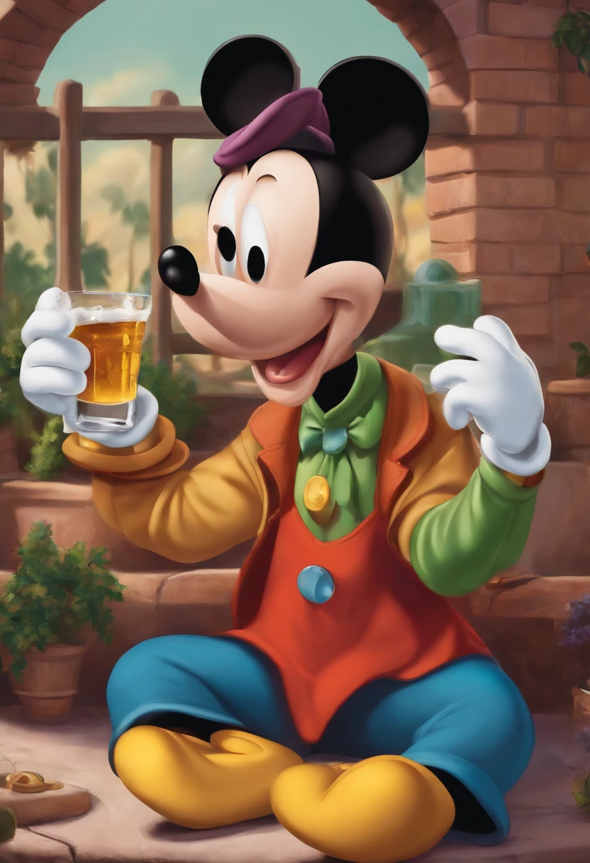 goofy from mickey mouse dressed like yeat while sipping lean