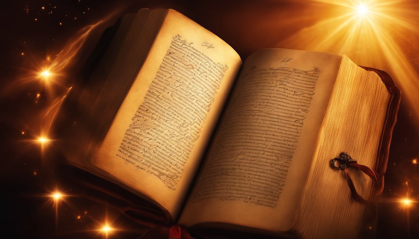 Illustrate an open Bible with Psalm 91 highlighted, illuminated by celestial light