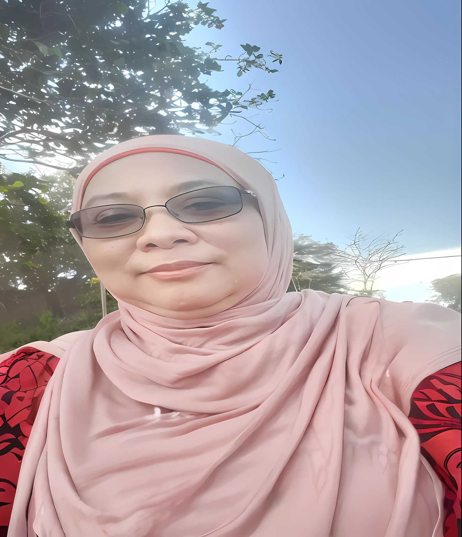 there is a woman wearing a hijab and sunglasses posing for a picture, faridah malik, 3 0 years woman, 38 years old, she is about 6 0 years old, inspired by Ingrida Kadaka, 3 , 2 7 years old old, 70 years ars old