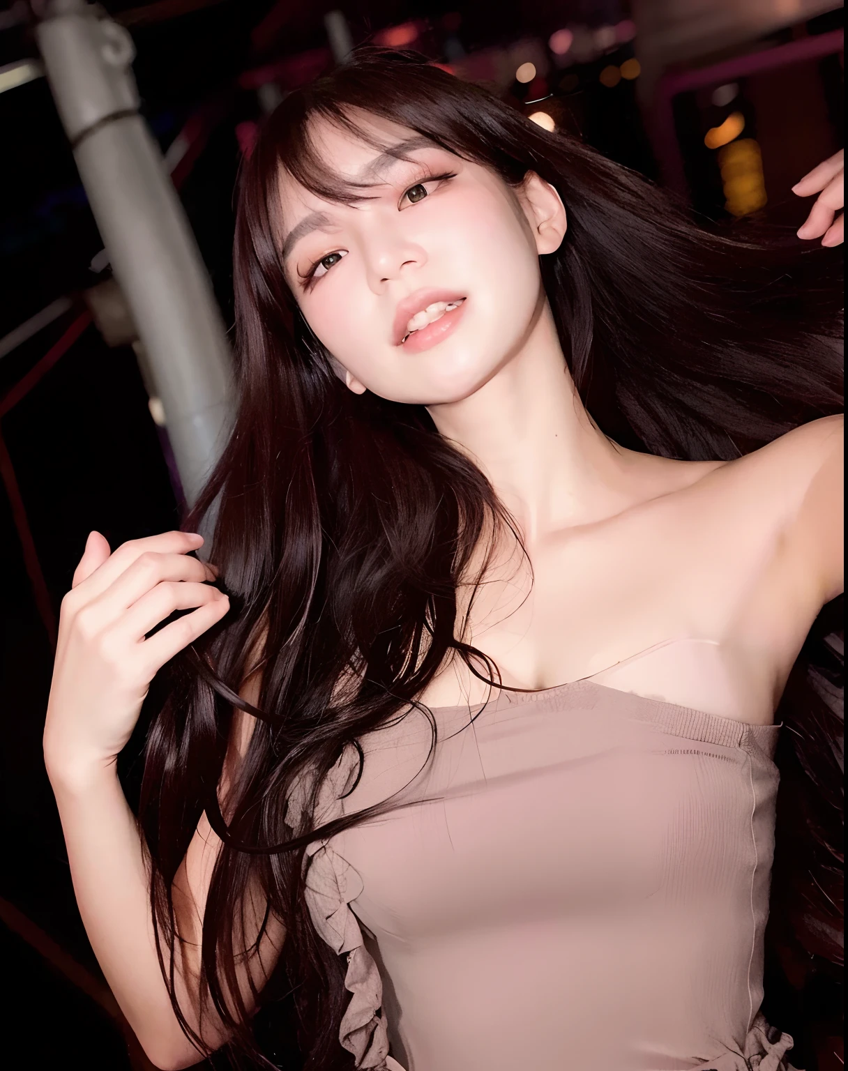 un primer plano de una mujer con el pelo largo posando para una foto, Hermosa mujer surcoreana, Hermosa joven coreana, Heonhwa Choe, Asian girl with long hair, Hermosa joven coreana, Ilya Kuvshinov con cabello largo, Chica coreana, Parque Ji-min, Lee Ji-eun, Lee Ji - Eun, Mujer coreana