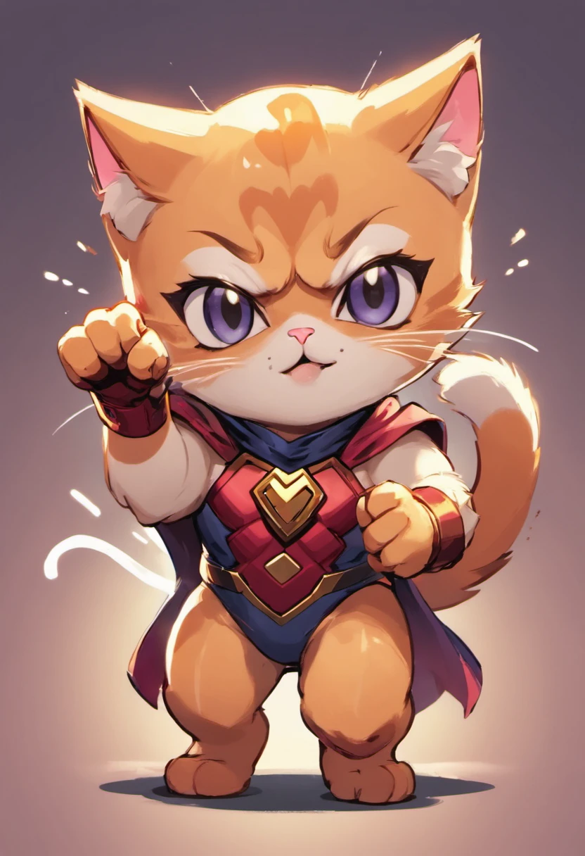 superhero but  cute kitten
