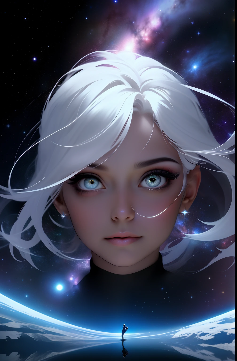 foco em 1 olho ,best quality,4k,super fechar,master part:1.2,ultra-detalhado,Realistic:1.37 retrato, olhos detalhados,Reflection of the galaxy,estrelas brilhantes,Hypnotic Colors,cosmic atmosphere,Surrealista,ethereal beauty,detailed lashes,Shimmering teardrops,fantasia,night sky,Tema Celestial,sonho,magia,artist's interpretation,Vibrando,universo brilhante,Single Eye Close-up,1 olho apenas,Pinceladas meticulosas,sobrenatural,Deep space exploration,Aglomerados estelares,luzes cintilantes,serene expression,cosmic energy,Dia Estelar,possibilidades ilimitadas,Transcendent experience.olhos perfeitos,Foto bruta 8K