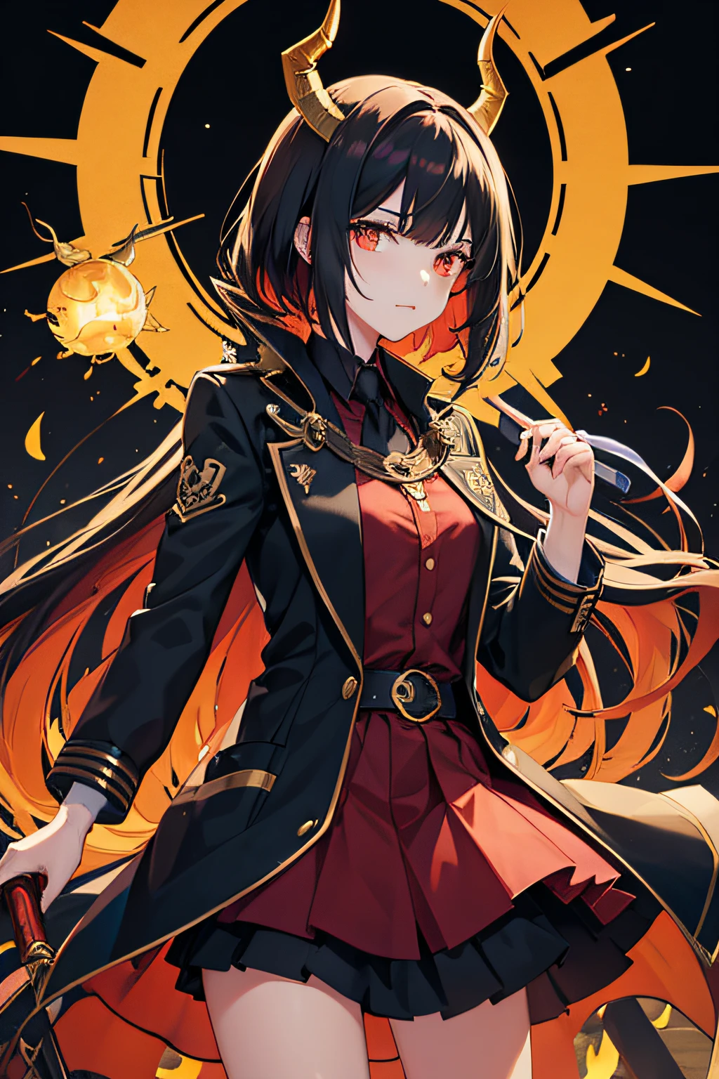 Capricorn,Diabolical,Lucifer,What carries light,morning star,Black coat,ember,dual-wielding