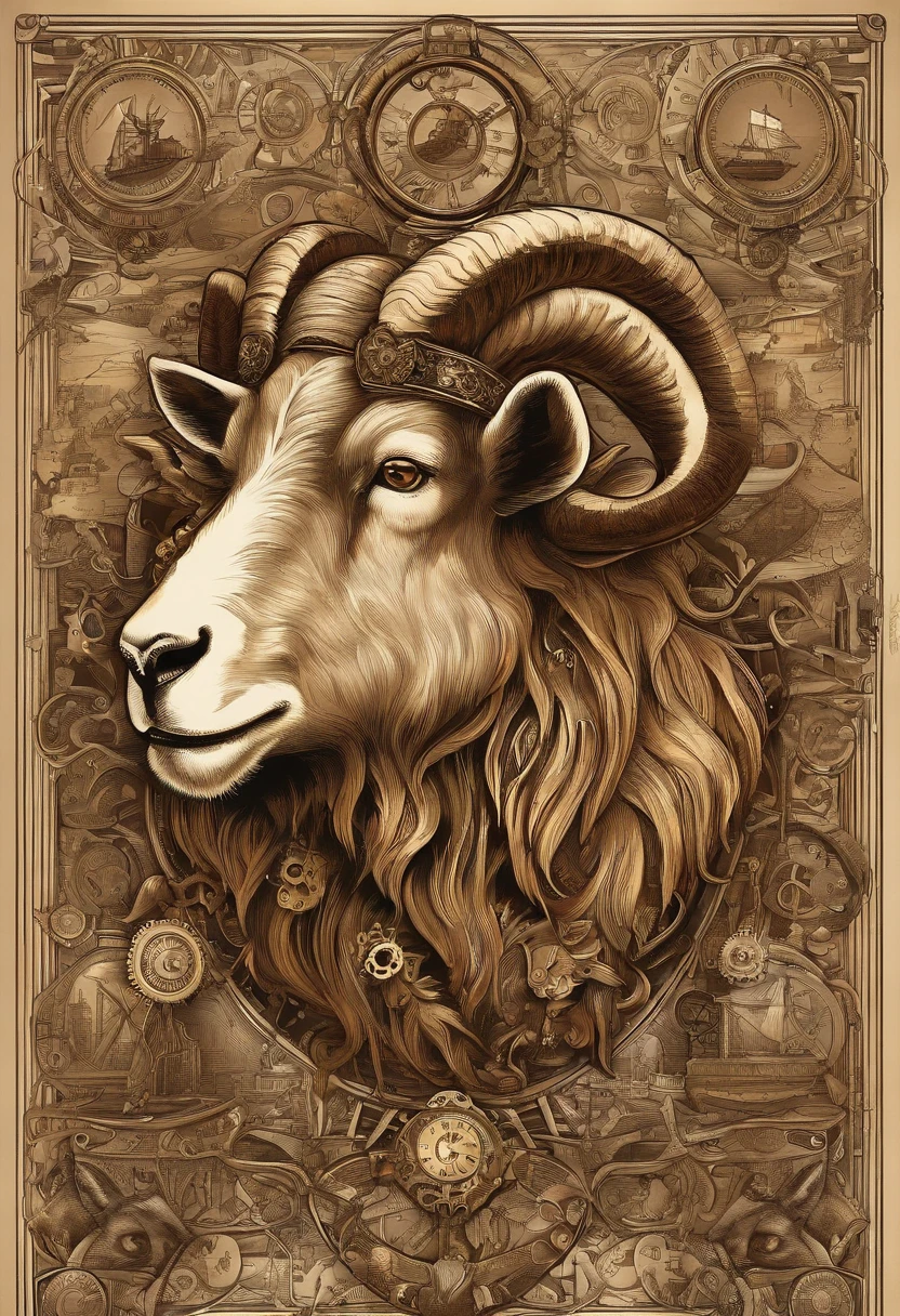 Goat and bear trading stocks on the stock exchange