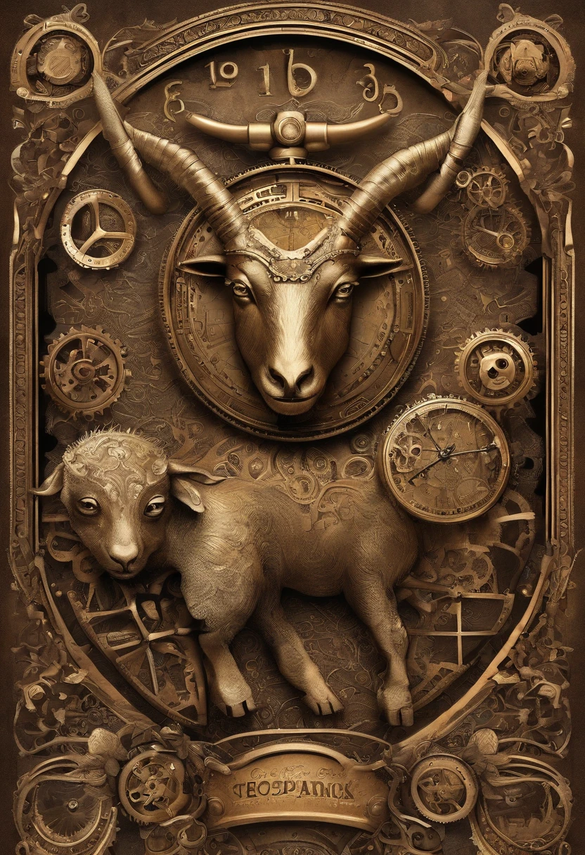 Goat and bear trading stocks on the stock exchange