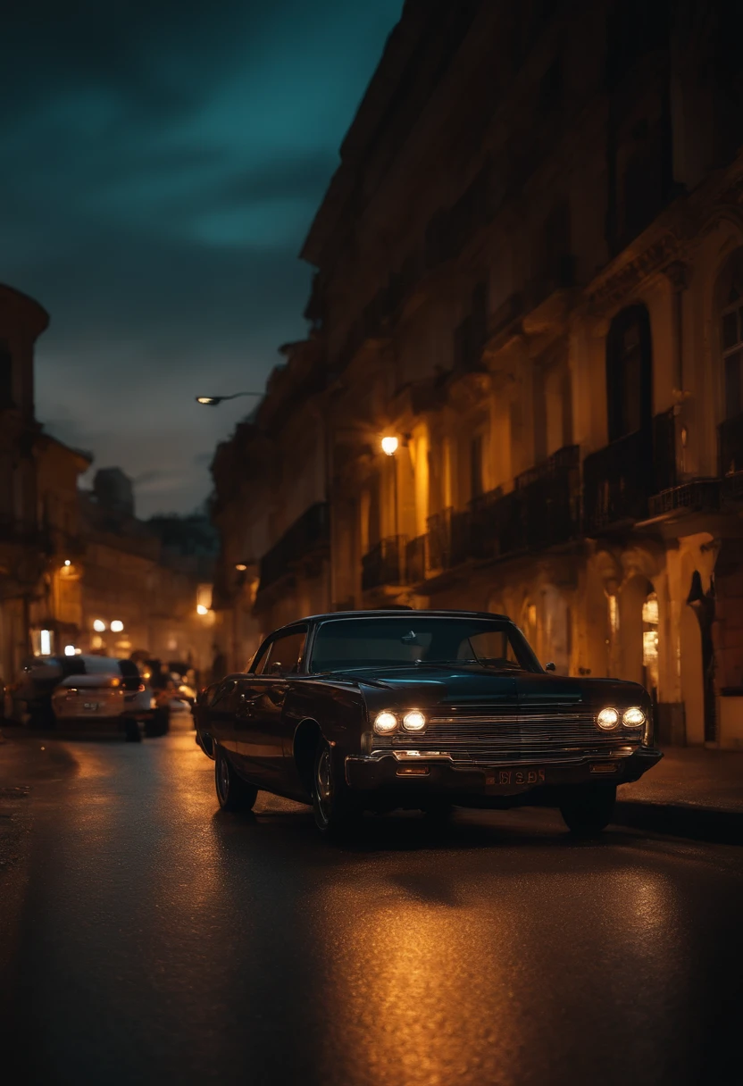 scenecy, ciberfuturístico, garota com arma empunhada, ruas movimentadas, carros iluminados, luzes vibrantes