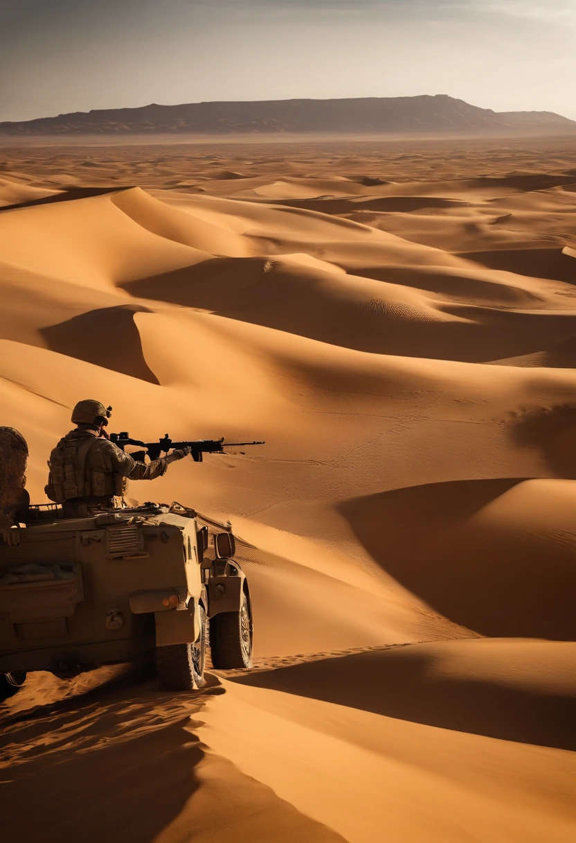 No papel de um atirador no deserto, You are recruited by an intelligence agency to fight a group of mercenaries that threatens to destabilize the region. Use your military training and knowledge of the terrain to neutralize enemies with lethal precision