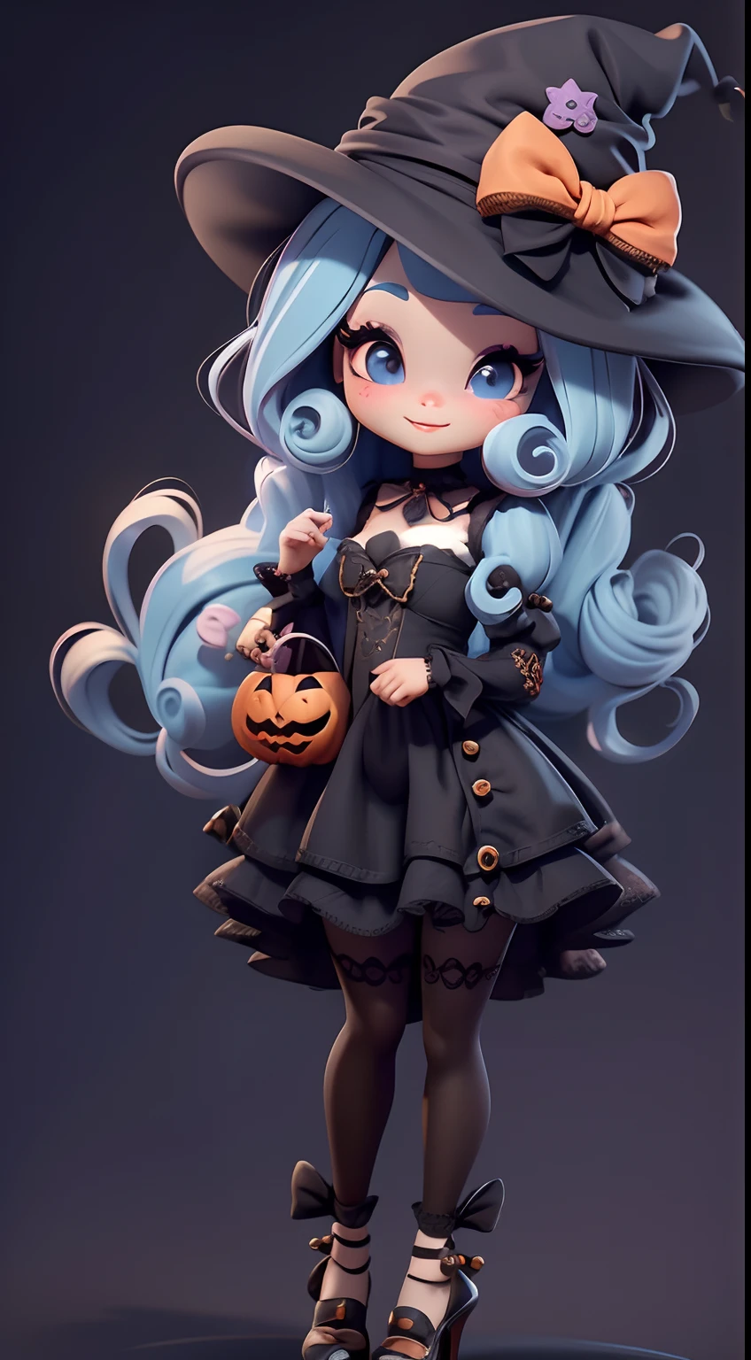 Crie fantasias de boneca estilo Chibi Afro Dread fofas com temas fofos de Halloween.., Each piece has a lot of detail and 8K resolution... All dolls must follow a solid and complete background pattern in the image.., programa (corpo inteiro, incluindo pernas: 1.5)

Bonecas Pequenas de Halloween: Chame-a de Marina... She should have little pastel purple and blue hair... Seus olhos devem ser grandes e expressivos.., It has long eyelashes and rosy cheeks... Um delicado sorriso branco. Marina teve que se vestir com uma fantasia.., Luxury Hat. Ela deve trazer enfeites de Halloween... Don't forget to add details to your clothes.., Love Buttons & Pouches.., Nice shoes

Don't forget to add shadows.., Textura e detalhe no cabelo, Clothes, Halloween Home Appliances, To make them cuter and more charming...